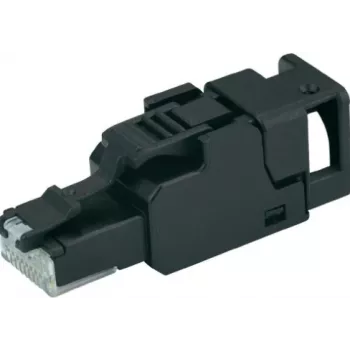 TELEGÄRTNER UFP8 RJ45 na terenu montažni vtič, Cat 6a, neoklopljen, brezorodni IDC, z zaščito pred prepogibanjem J00026A3000