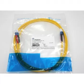 TELEGÄRTNER LC na LC enorodovni OS2 dupleks optični patch kabel, 2 m, rumen L00871A0003