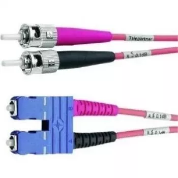 Telegärtner ST na SC duplex multimode OM4 optični patch kabel, 50/125µm, 3m, aqua L00892A0072