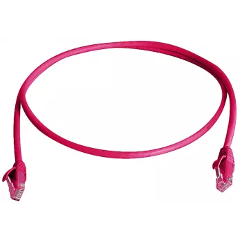 Telegärtner 100009033 RJ45 patch kabel, CAT 6, 10,0 m, rdeč, negorljiv, z zaščito pred prepogibanjem