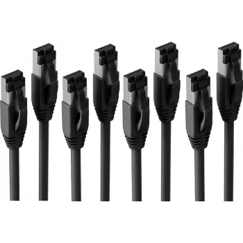 S CONN MAXIMUM CONNECTIVITY Cat. 8.1 F/FTP PIMF LSZH patch kabel, 10m, črn, paket 4 kosov SC08-41075-4