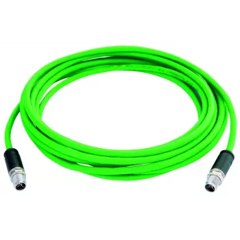 TELEGÄRTNER TEGA L80000A0000 STX M12 X-kodiran Cat.6a industrijski Ethernet patch kabel, 0,5 m