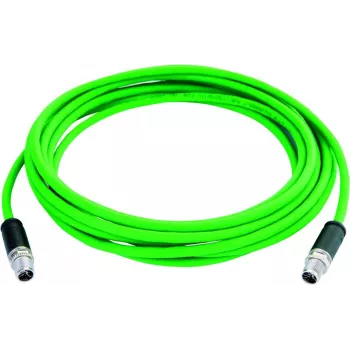 TELEGÄRTNER Cat.6A industrijski Ethernet patch kabel, M12 X-kodiran vtič na M12 X-kodiran vtič, 1,0 m, PUR zelen L80000A0001