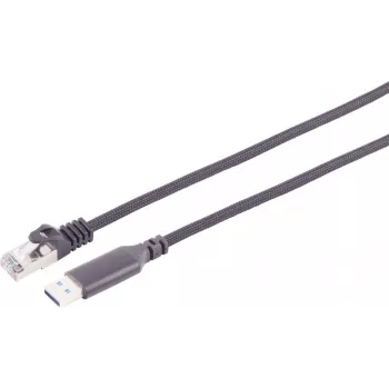 S CONN MAXIMUM CONNECTIVITY USB 3.0 na Gigabit Ethernet adapter kabel, 15 m, črn 14-52085