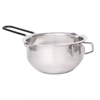 Lurch nerjavna jeklena posoda za taljenje Bain-Marie, srebrna, premer 11 cm, 350 ml, z izlivom in kavljem za lonec (70276)