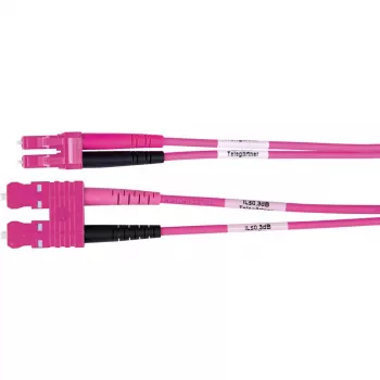 Telegärtner L00890A0111 OM4 dupleks optični patch kabel, SC na LC, LSZH, vijoličen, 1 m