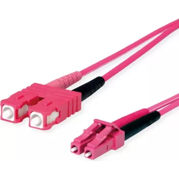 Telegärtner L00890A0111 OM4 dupleks optični patch kabel, SC na LC, LSZH, vijoličen, 1 m