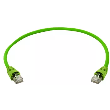 TELEGÄRTNER 100008107 CAT 6a SF/UTP RJ45 patch kabel, 0,5 m, zelen, z zaščito pred prepogibanjem