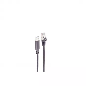SHIVERPEAKS adapter kabel USB-A na RJ45 Gigabit Ethernet, 1m, črn BS14-52025