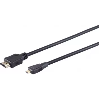 S CONN MAXIMUM CONNECTIVITY hitri mikro HDMI kabel z Ethernetom, črn, 0,5 m (77470-0.5-3)