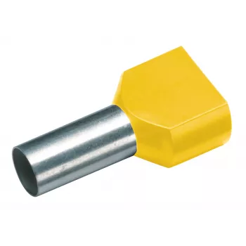 Cimco 187712 dvojna končna tulka 6 mm² delno izolirana rumena (100 kosov)