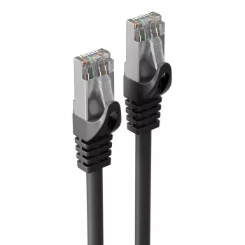 S CONN MAXIMUM CONNECTIVITY industrijski Cat.7 S/FTP PUR patch kabel, RJ45, črn, 0,25m 08-39005