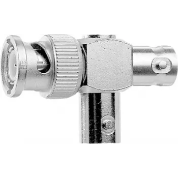 Telegärtner BNC T-adapter, BNC vtič na 2x BNC vtičnico, 50 Ohm, poniklana medenina, pozlačeni kontakti J01005A0004