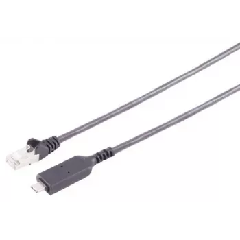 S CONN MAXIMUM CONNECTIVITY USB-C na Ethernet adapter kabel 1G, USB Type-C vtič na RJ45, PVC, črn, 1m (13-51025)