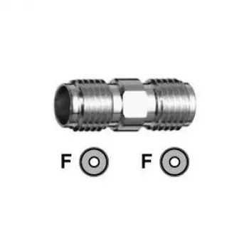 TELEGÄRTNER 100024790 SMA vtičnica na SMA vtičnico koaksialni adapter, 50 Ohm, DC-18 GHz, poniklana medenina