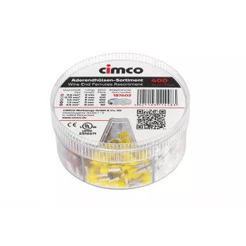 Cimco 187602 delno izoliran komplet končnih tulk, 500 kosov, 0,5-2,5 mm², DIN 46228-4
