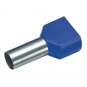 Cimco 187740 dvojna končna tulka 2,5 mm² delno izolirana modra 100 kosov