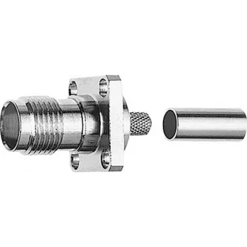Telegärtner vtičnica TNC za prirobnico 50 Ohm crimp/crimp za RG-58 C/U, nikelj/zlato, 1 kos J01011A0045