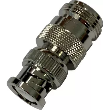 Wittenberg Antennen 103507 koaksialni adapter BNC vtič na N vtičnica, 50 Ohm, poniklana medenina