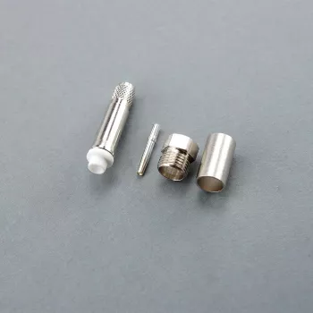 Telegärtner FME vtičnica krimp konektor za kabel LMR-240, 50 Ohm, DC-3 GHz, poniklana medenina, pozlačen kontakt J01701A0003Z