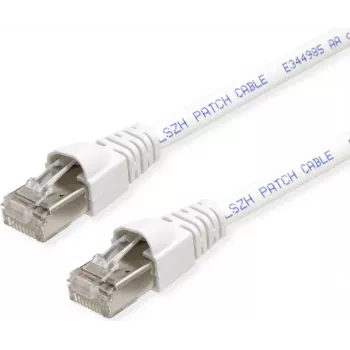 Telegärtner MP8 FS 500 Cat 6a S/FTP patch kabel, RJ45 na RJ45, 1,5m, bel, brez halogenov, zalit L00001A0171