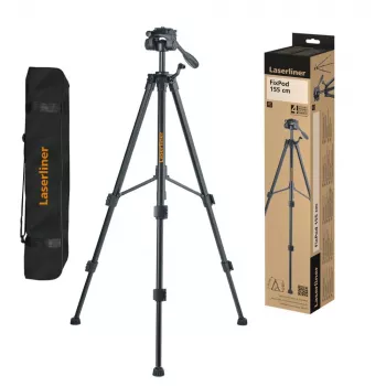 Laserliner FixPod 155 cm stojalo, največja delovna višina 155 cm, aluminij, črno 090.132E