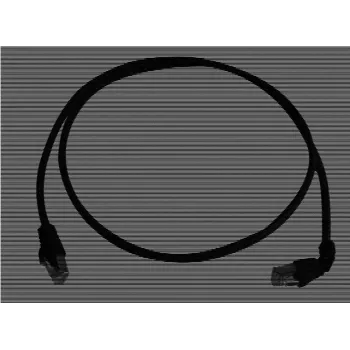 Telegärtner CAT 6A patch kabel, 1x90° kotni, S/FTP, LSZH, črn, 3,0 m L00002A0175
