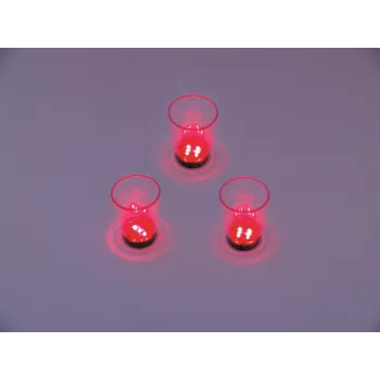 EUROPALMS LED kozarec za žganje 2cl z igro kock, rdeč, 3 kosi 83309050