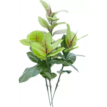 EUROPALMS umetna rastlina gumijevca 100cm, realistična Ficus elastica, v črnem plastičnem loncu 82508303