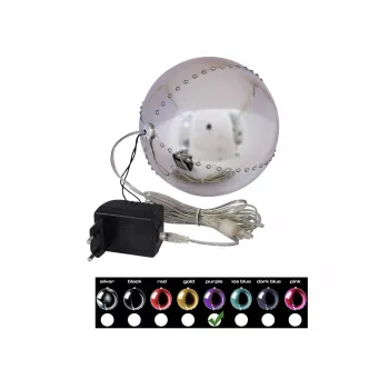 EUROPALMS LED snežna krogla 15cm, vijolična 83501248