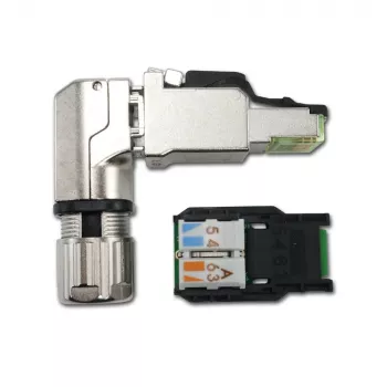 Telegärtner MFP8-4x90 Cat.6A terensko sestavljiv RJ45 vtič, T568A, oklopljen, večkotni J00026A4004