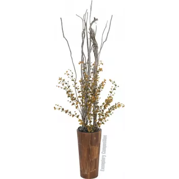 EUROPALMS umetna veja evkaliptusa, rumeno-zelena, 110cm 82505622