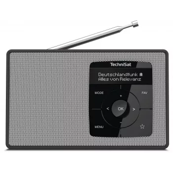 TechniSat DIGITRADIO 2 DAB+ UKV Bluetooth radijska budilka črno-bela 0002/3910