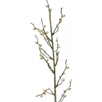 EUROPALMS bleščeča zlata veja jagod, 85 cm, paket 3 kosov (83500441)