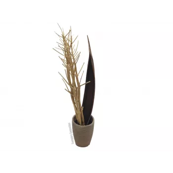 EUROPALMS posušen šopek komarčka, zlat, 160cm 83502363