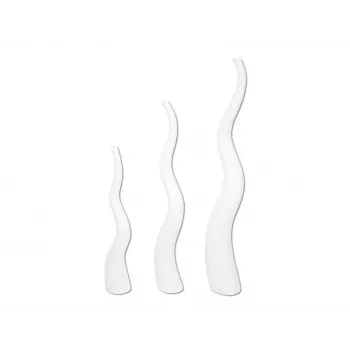 EUROPALMS dizajnerska vaza WAVE-100, bela (83011906)