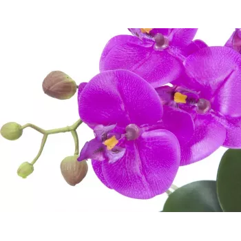EUROPALMS umetna orhideja aranžma 4, bele phalaenopsis v keramičnem loncu, 60 cm 82530349
