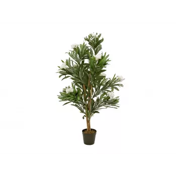 EUROPALMS oleandrovo drevo, umetna rastlina, belo, 120 cm (82507246)