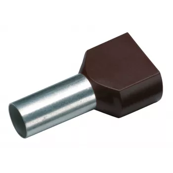 Cimco 187707 dvojna končna tulka 1,5 mm² delno izolirana črna 100 kosov
