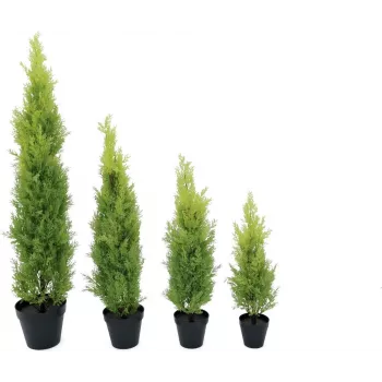 EUROPALMS umetna rastlina cipresa Leyland, 120 cm, zeleno listje, črn lonec 82606964