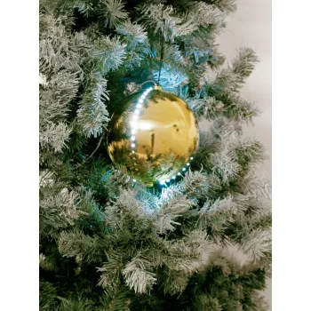 EUROPALMS LED snežna krogla 15cm, zlata 83501245