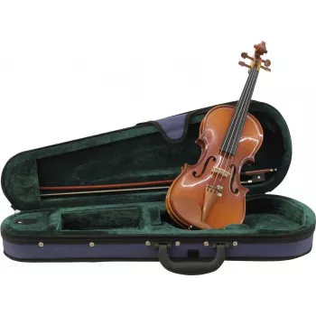 Dimavery violina 1/4 z lokom in kovčkom – javorov furnir, naravni lak