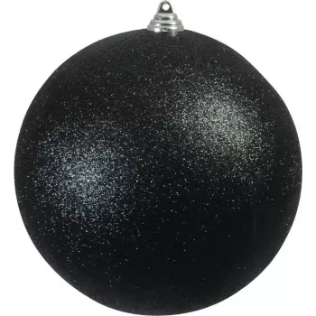 EUROPALMS dekorativna krogla 20 cm, črna, Glitter 83501278