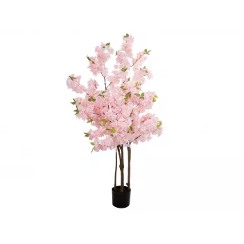EUROPALMS umetno drevo češnjevega cveta s 3 debli, rožnato, 160cm 82507834