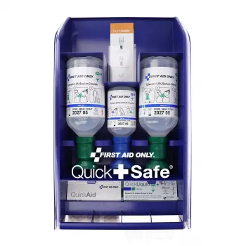 First Aid Only Quick+ Safe DIN EN 15154-4 prva pomoč, modra, stenska montaža, ABS plastika, polnilo DIN 13157 P-44026 00