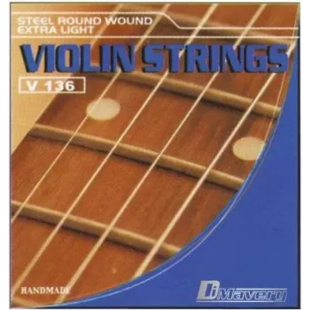 Dimavery violinska struna D, jekleno jedro, z nikljem ovita, srednja napetost, kroglični konec, 4/4