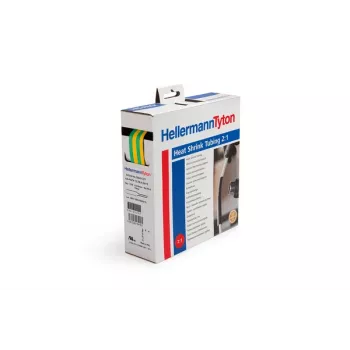 HellermannTyton HIS-PACK-4,8/2,4-GNY toplotno skrčljiva cev, zelena/rumena, 4,8 mm do 2,4 mm, 1,2 m