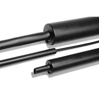 HellermannTyton MU47 toplotno skrčljiva cev 4:1 12 mm na 3 mm črna 1 m
