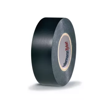 HellermannTyton HTAPE-FLEX1000+ črn PVC elektroizolacijski trak, 19 mm x 20 m, 105 °C, RoHS 710-00602