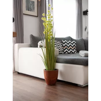 EUROPALMS umetna rastlina pompom trava, 122 cm, zelena 82500136
